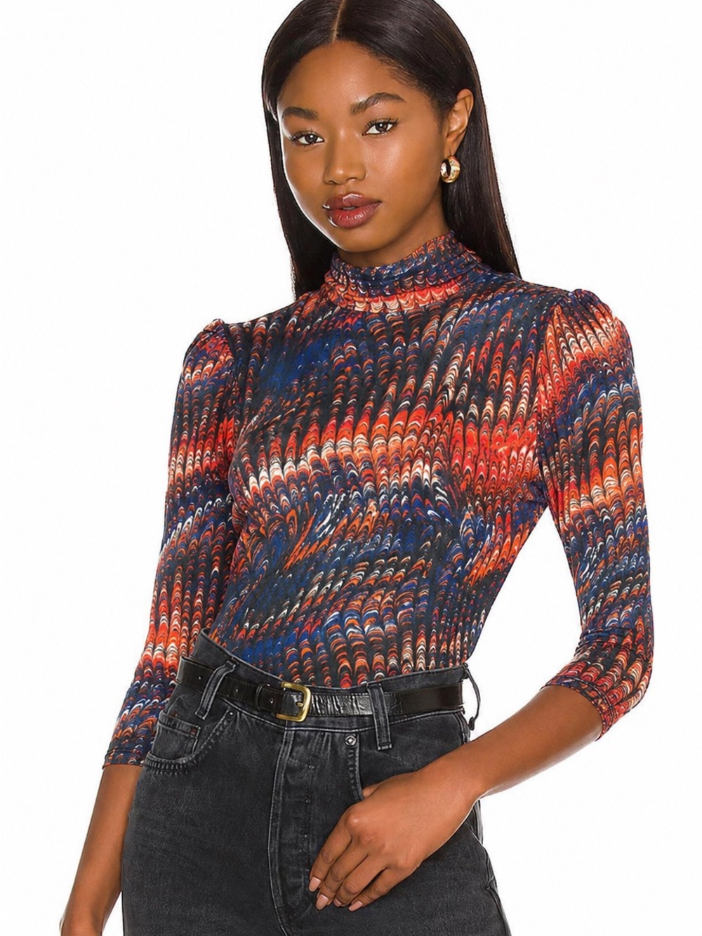 Free People • Sample wavy patterned Gather Tee